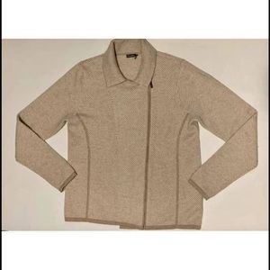 J. McLaughlin Zip Cashmere Cardigan Sweater